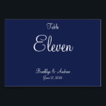 Blått Nautiskt Bröllop-kort Bord-kort Bordsnummer<br><div class="desc">Blå nautiskt bröllop-platskort bord med anpassade</div>