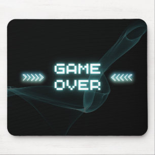 Blått Neon-spel över Musmatta
