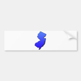 Blått new jersey-kontur bildekal