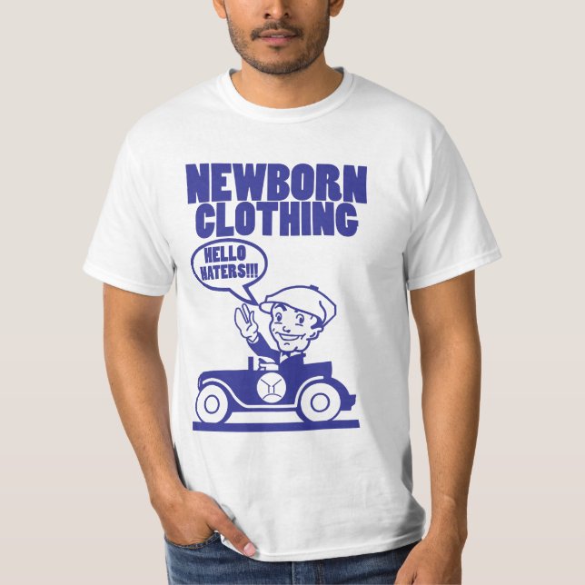 blått newborn2 t-shirt (Framsida)