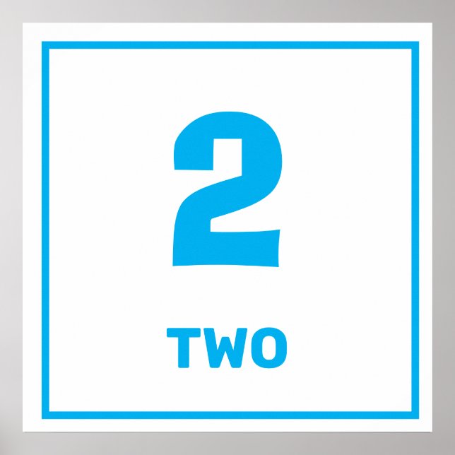 Blått nummer två Poster (Framsidan)