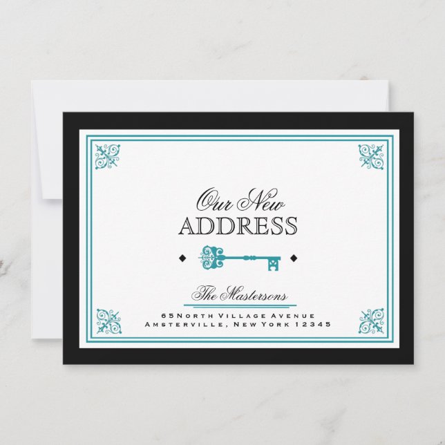 Blått Nyckel Flytta Meddelande (Framsida)