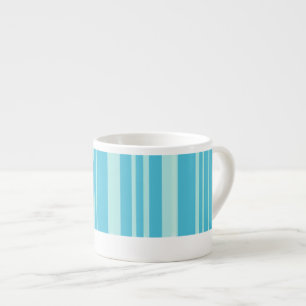 Blått och akvasstrupe, strandat kaffe espresso mug espressomugg
