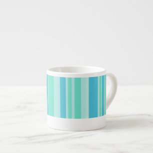 Blått och akvasstrupe, strandat kaffe espresso mug espressomugg