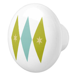 Blått och Avocado Grönt Diamonds Stars Mid-Mod Knopp