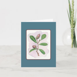 Blått och brunt ekkort kort