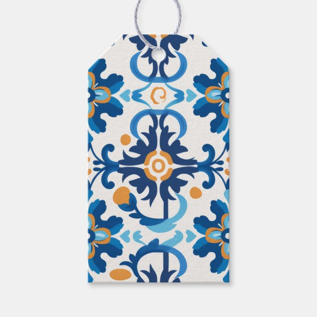 Blått och brunt kort för mönsterskydd (Framsidan)