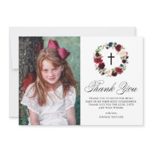 Blått och Burgundy Blommigt WAN First Communision