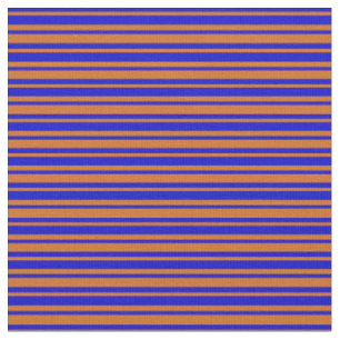 Blått och choklad Färgad Lintrad/Stripe Mönster Tyg