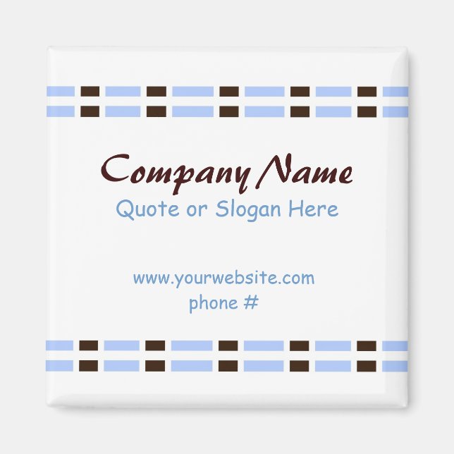 Blått och choklad Länka Office Design Magnet (Framsidan)