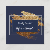 Blått och den guld- moderna designen ser en vän