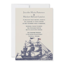 Blått och elfenben-Frakt-bröllop