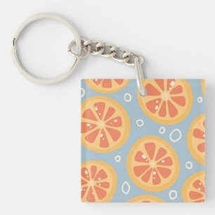 Blått och fet Orange Segment Mönster på blå