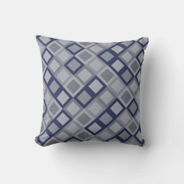 Blått och Grått Geometric Mönster Dekorativ kudde