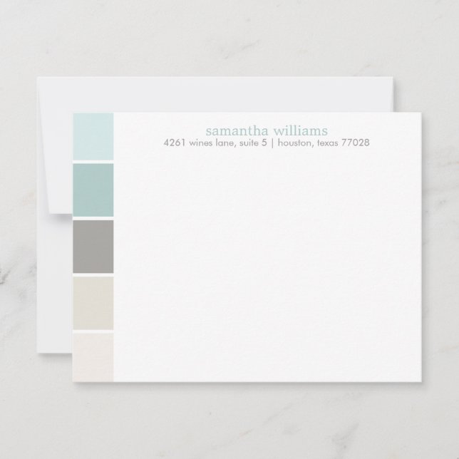 Blått och Grått Modern dekorativa Färg-block (Framsida)