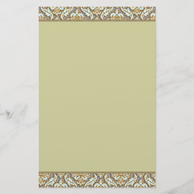 Blått och Grått-skada 100 % återvunnet Pappert Brevpapper (Framsida)