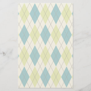 Blått och gröna Argyle Brevpapper