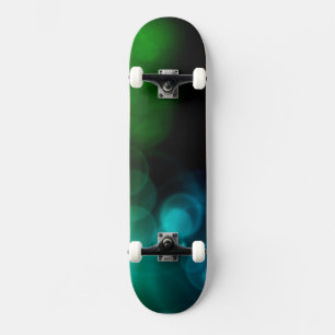 Blått och Grönt Abstrakt Skateboard