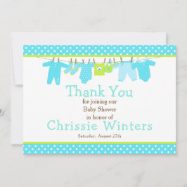 Blått och Grönt, babyskor för Baby Tack Kort