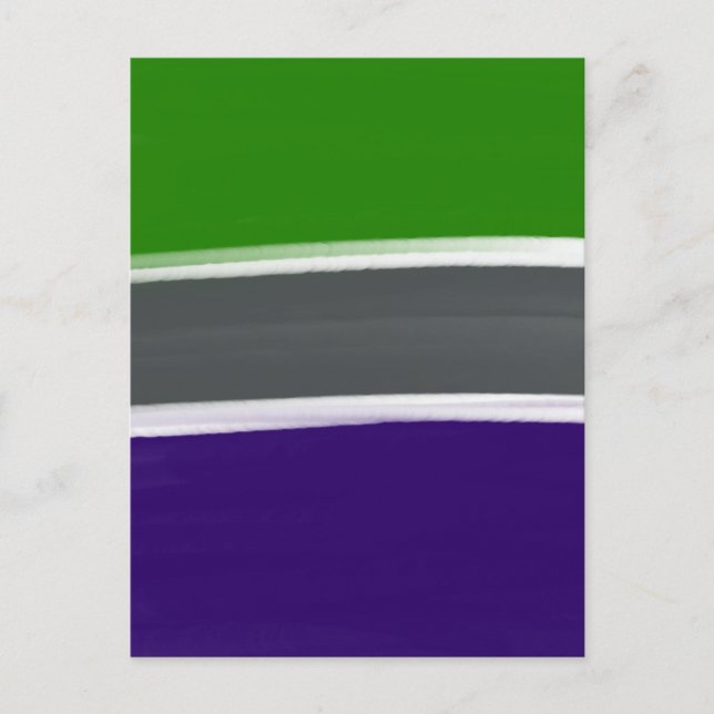 Blått och Grönt Färg-blockkonst Vykort (Framsida)