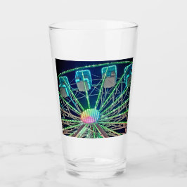 Blått och grönt Ferris-hjul Glaskopp