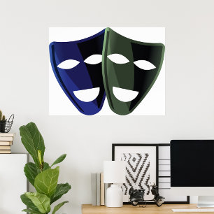 Blått och Grönt för teater Poster