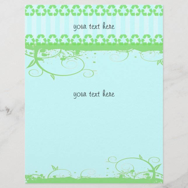 Blått och Grönt Funky design Reklamblad (Framsidan)