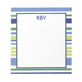 Blått och Grönt Rand Anteckningsblock