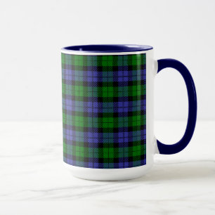 Blått och grönt tartan mugg