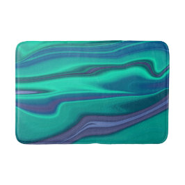 Blått och Grönt Vätskemat Badrumsmatta