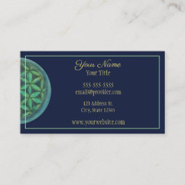 Blått- och gröntblomma av livvisitkortar visitkort