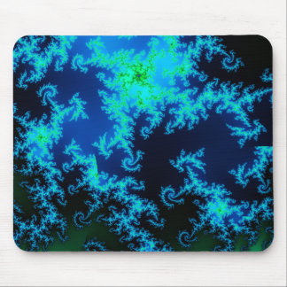 Blått- och gröntfractalmousepad musmatta