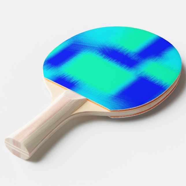 Blått- och gröntPatchwork Pingisracket (Ryggvinkel)