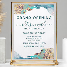 Blått och Guld-abstrakt - arbetsfärgsblad för före Reklamblad