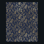 Blått och Guld Abstrakt Art Deco Löv Mönster Poster<br><div class="desc">En underbar blå och guld art deco stil lämnar mönster.</div>