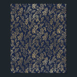 Blått och Guld Abstrakt Art Deco Löv Mönster Poster<br><div class="desc">En underbar blå och guld art deco stil lämnar mönster.</div>