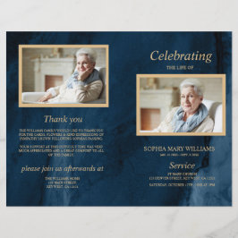 Blått och Guld-begravningsprogram | Serviceorder