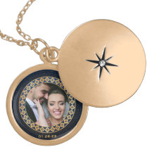 Blått och Guld Bröllop Necklace