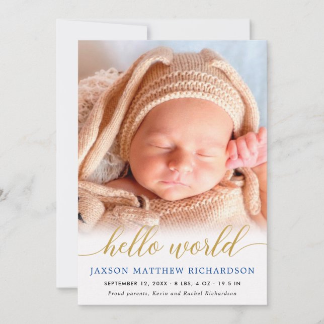 Blått och guld hej i pojke (Framsida)