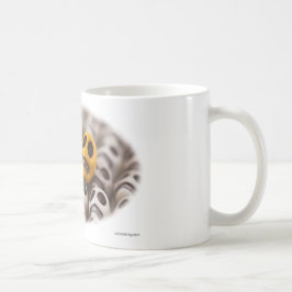 Blått och guld kaffemugg