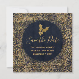 Blått och Guld Spara händelsen Date Business Helgd Meddelande