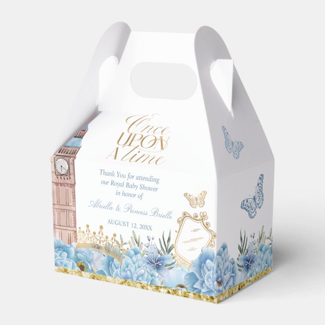 Blått och Guld vid en tidsprinsessa-favoritbox Presentaskar (Framsidan Sidan)