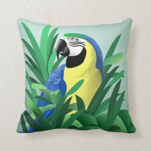 Blått- och guldMacaw Kudde