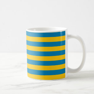 Blått och guldrandmugg kaffemugg