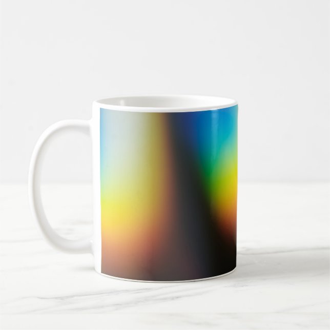 Blått och gult av plast flaska kaffemugg (Vänster)