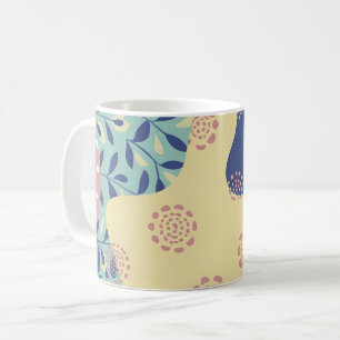 Blått och Gult - blandad medietometri Kaffemugg