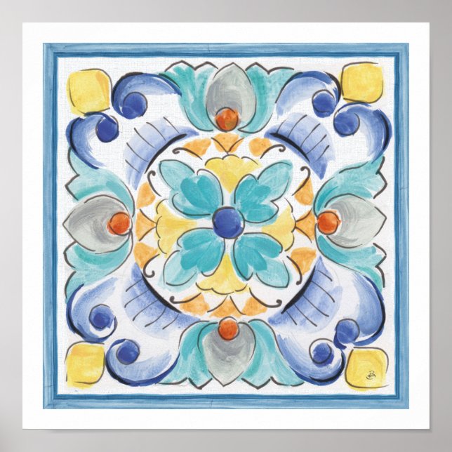 Blått och Gult - Bloom Poster (Framsidan)