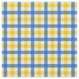 Blått och Gult Bright Summer Gingham Plaid/ Tarta Tyg