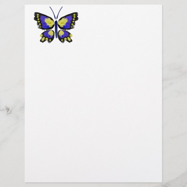 Blått och Gult Butterfly (Framsida)