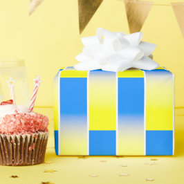 Blått och Gult Gradient Ukraina Inspinerat inget k Presentpapper